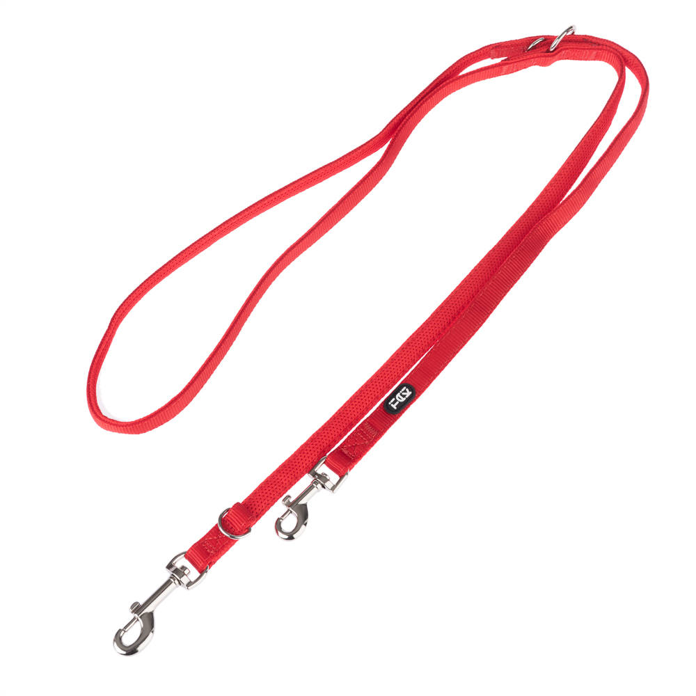 TIAKI Geschirr Wave Vest, rot - Hundeleine Mesh: 200 cm lang, 15 mm breit, rot von TIAKI
