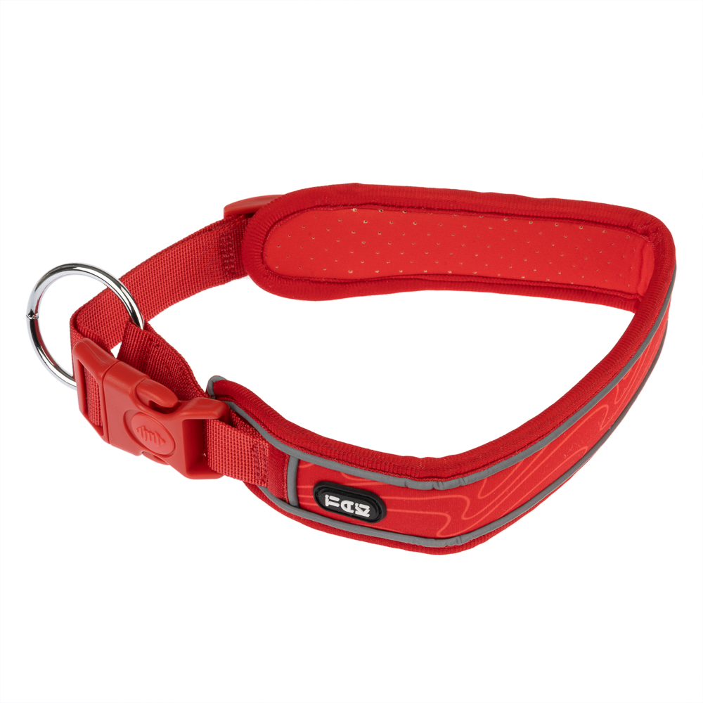 TIAKI Halsband Soft & Safe, rot - Größe L: 55 - 65 cm Halsumfang, 45 mm breit von TIAKI