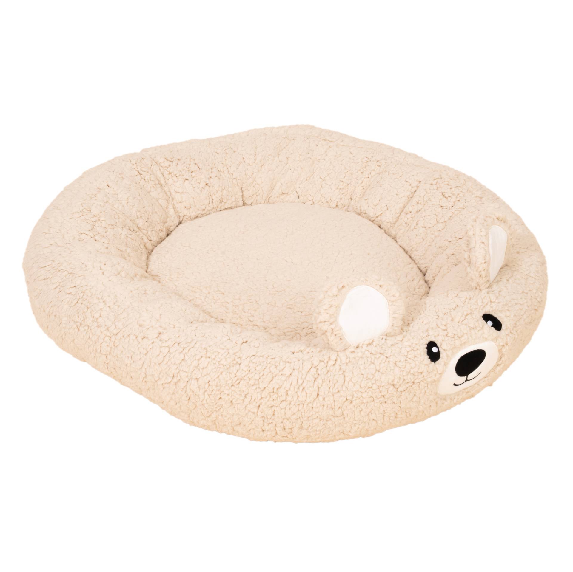TIAKI Haustierbett Teddy Bear - Größe L: Ø 80 x H 18 cm von TIAKI