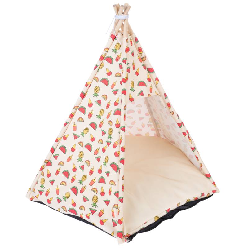 TIAKI Haustierhöhle Tropisches Tipi - ca. Ø 65 x H 75 cm von TIAKI
