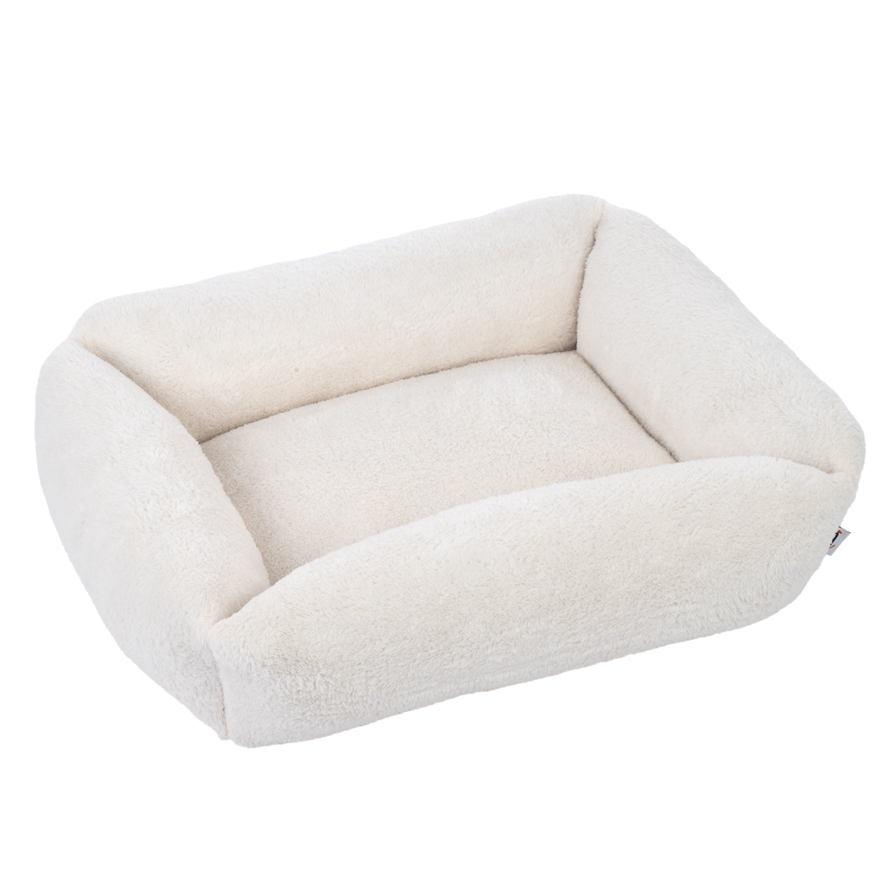 TIAKI Hundebett Lazy Bear, ecru - Größe M: L 70 x B 55 x H 20 cm von TIAKI