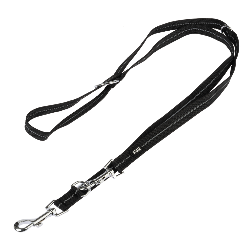 TIAKI Hundeleine Reflective Rubber, schwarz - 200 cm lang, 20 mm breit TIAKI Hundeleine Reflective Rubber, schwarz - 200 cm lang, 20 mm breit von TIAKI