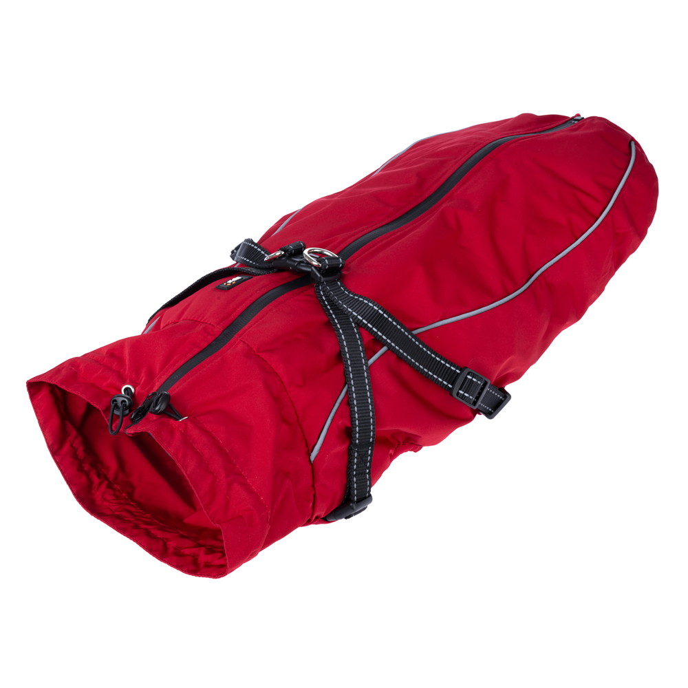 TIAKI Hundemantel mit Geschirr Arkon, rot - ca. 55 cm Rückenlänge TIAKI Hundemantel mit Geschirr Arkon, rot - ca. 55 cm Rückenlänge von TIAKI