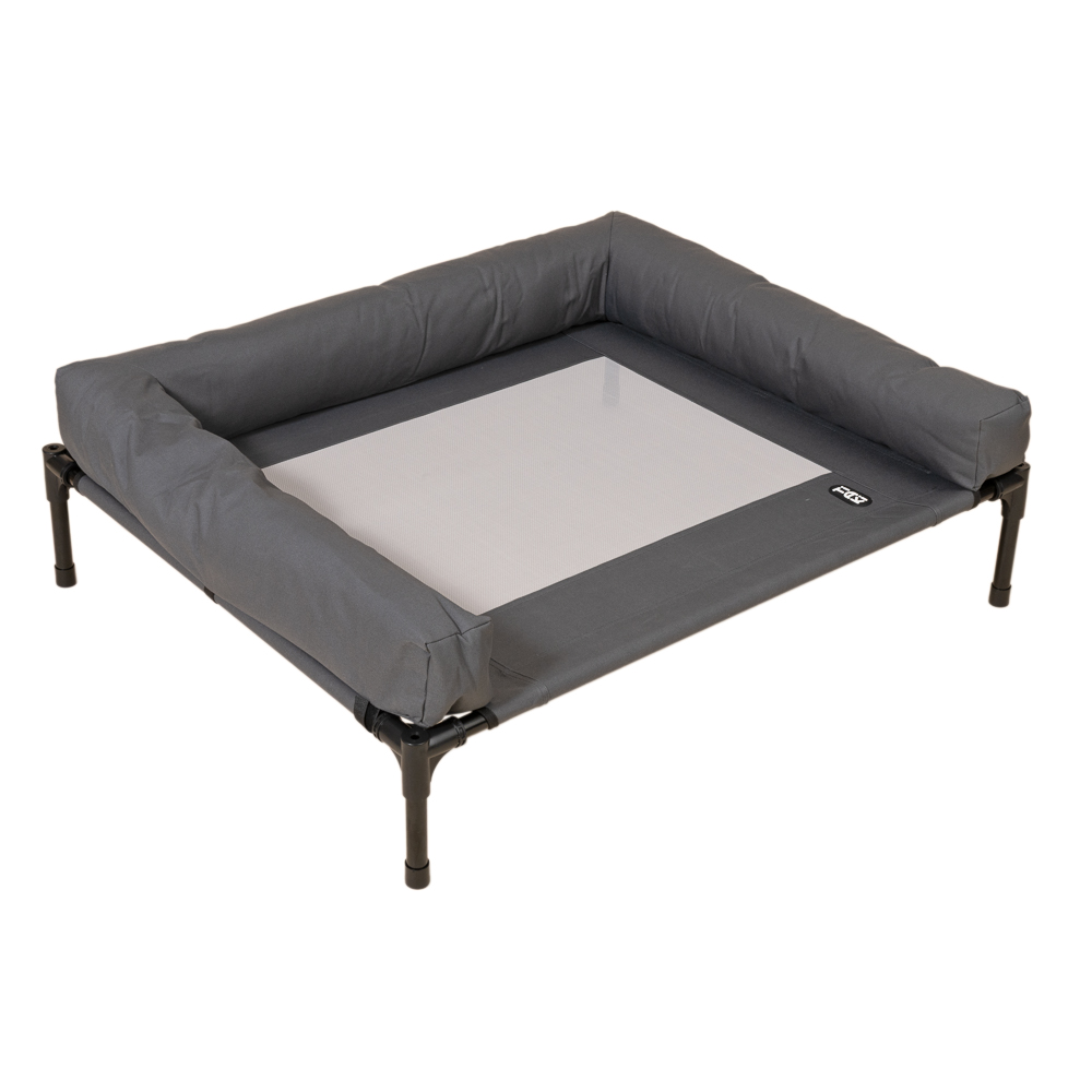 TIAKI Hundesofa Sun - Größe L: L 91 x B 76 x H 18 cm (hellgrau / dunkelgrau) von TIAKI