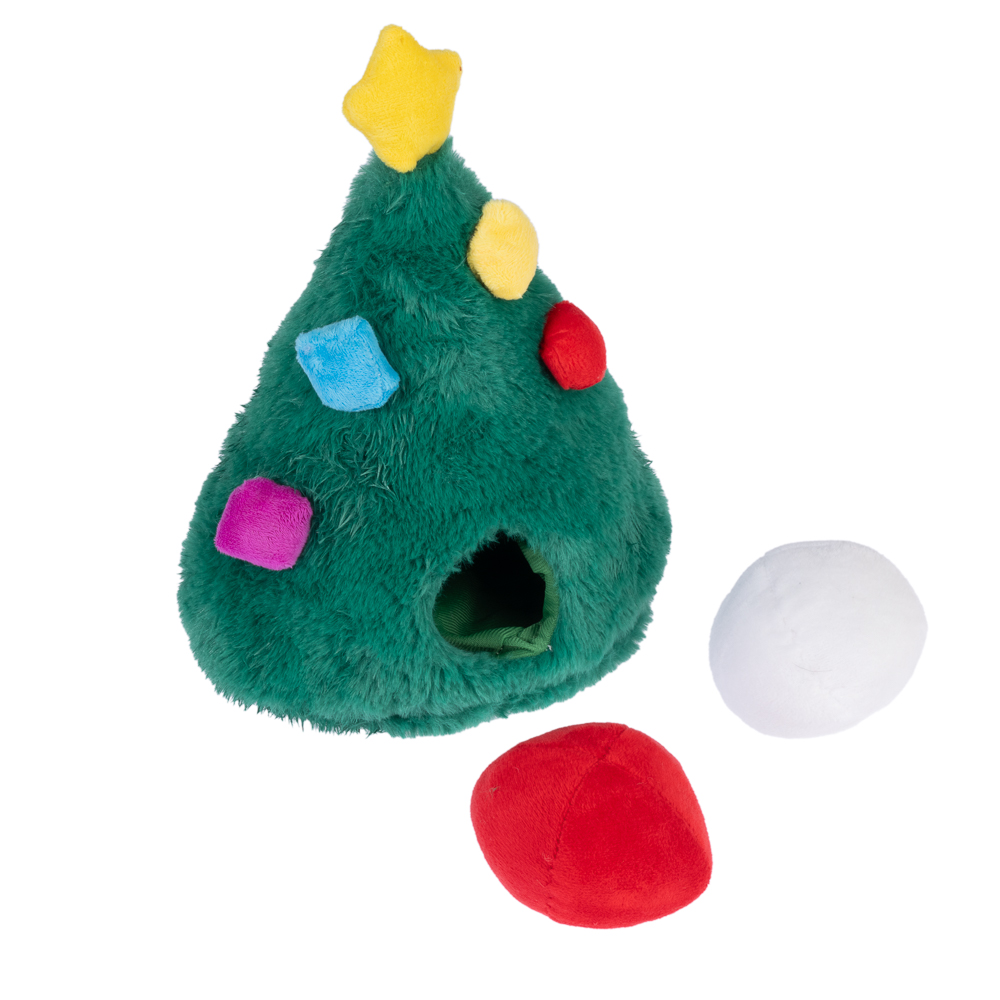 TIAKI Hundespielzeug Geschenkebaum - ca. L 20 x B 12 x H 22,5 cm  von TIAKI