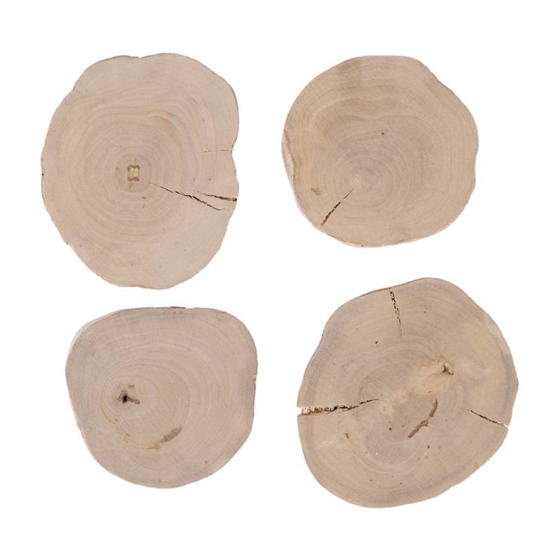 TIAKI Kaffeeholz-Knabberscheiben - 4er Set Ø 6-10 cm von TIAKI