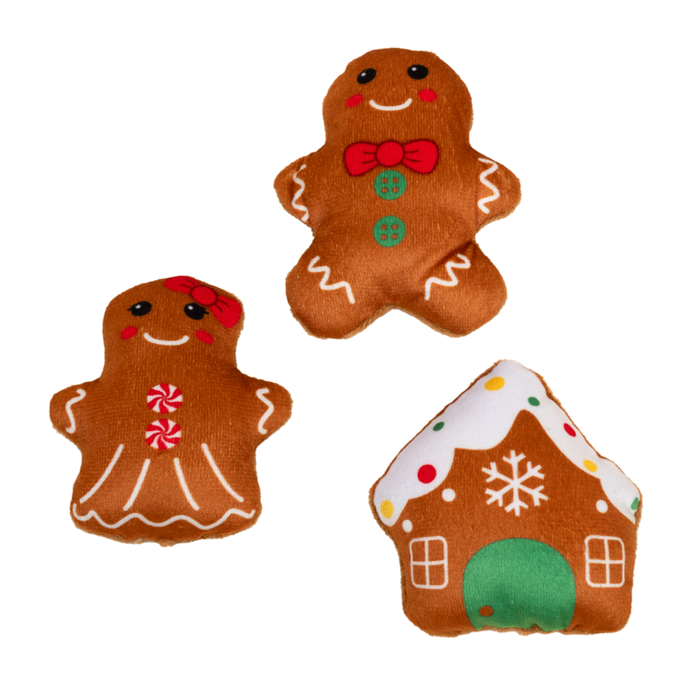 TIAKI Katzenspielzeug-Set Lebkuchen-Familie - 3er Set von TIAKI