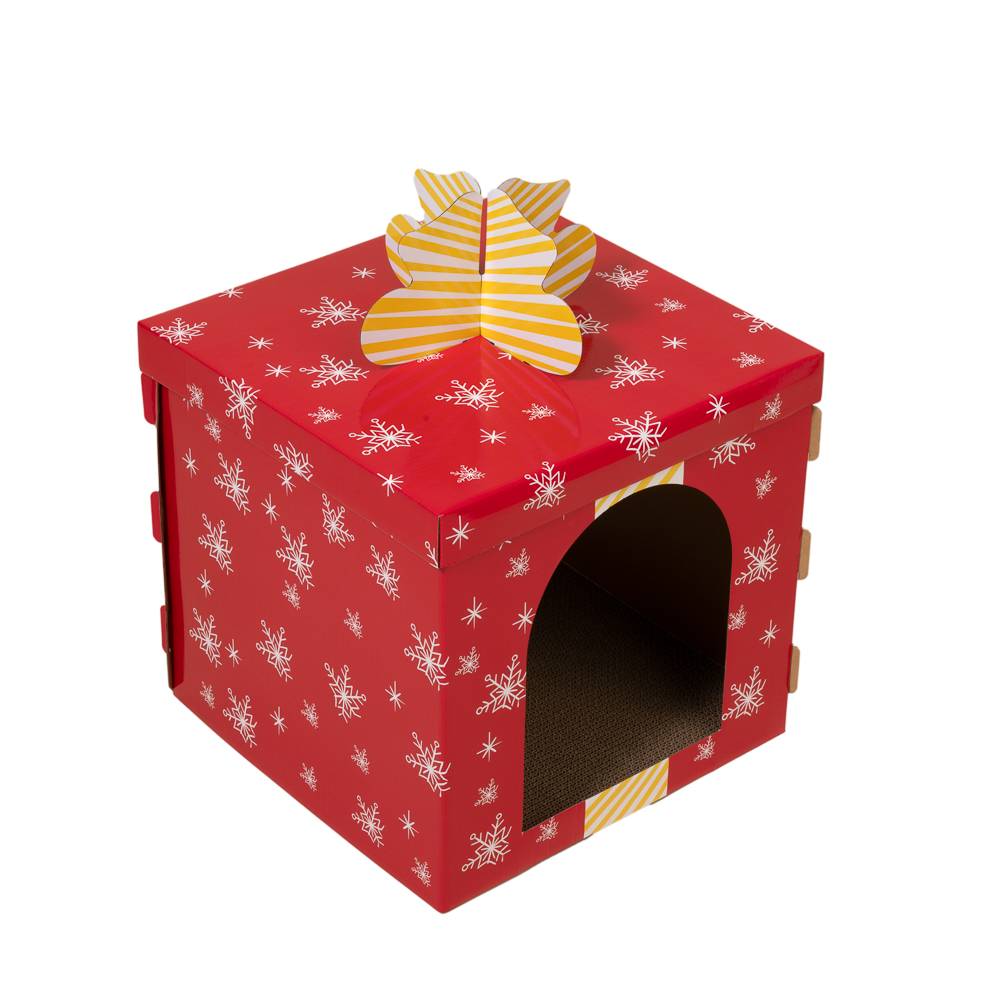 TIAKI Kratzmöbel Rote Geschenkbox - L 37,5 x B 37,5 x H 50 cm von TIAKI