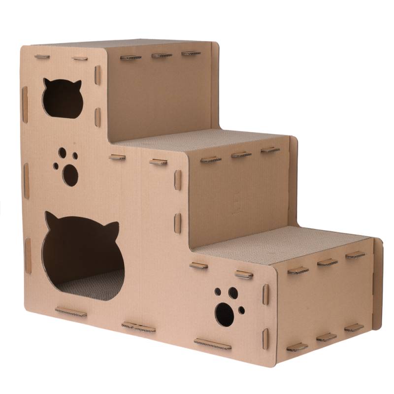 TIAKI Kratztreppe Puzzle für Katzen - L 70 x B 40 x H 60 cm TIAKI Kratztreppe Puzzle für Katzen - L 70 x B 40 x H 60 cm von TIAKI