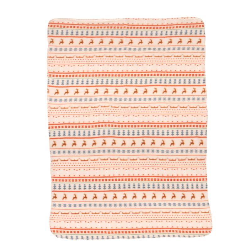 TIAKI Kuscheldecke mit nordischem Wintermuster - Größe M: L 140 x B 97 cm von TIAKI