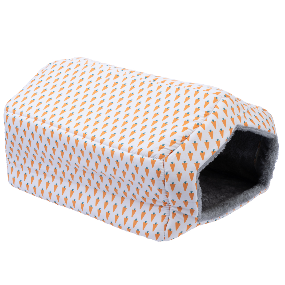 TIAKI Kuschelhöhle Karotte für Kleintiere - L 40 x B 30 x H 26 cm von TIAKI