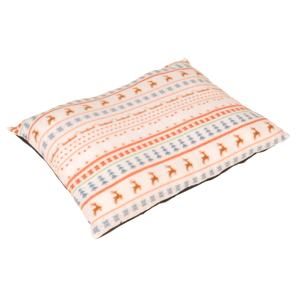 TIAKI Kuschelkissen mit nordischem Wintermuster - ca. L 72 x B 52 x H 12 cm von TIAKI
