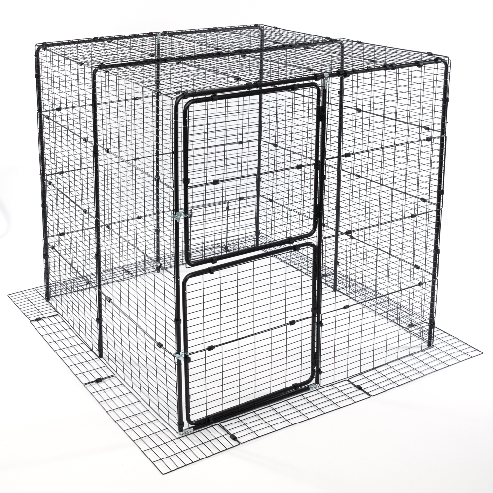 TIAKI Outdoor Katzengehege, schwarz - L 160 x B 160 x H 162 cm von TIAKI