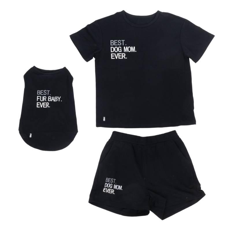 TIAKI Pet & Parent Pyjama im Partnerlook - Pyjama für Hundeeltern Größe S + passendes Hundeshirt Rückenlänge 40 cm von TIAKI