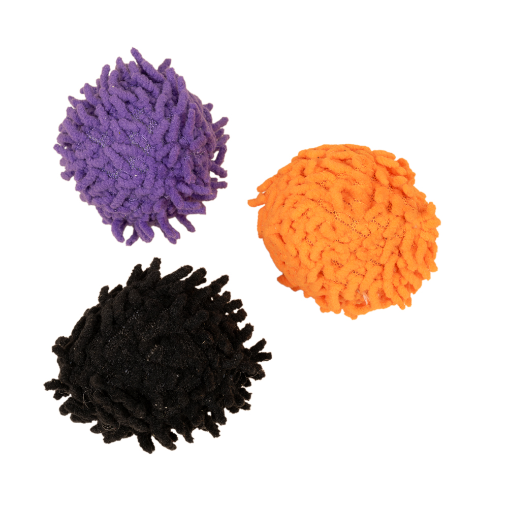 TIAKI Pompom Ball-Set Halloween mit Katzenminze - 3 Stück von TIAKI