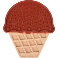 TIAKI Schleckmatte Chocolate Ice Cream - L 20 x B 17,5 x H 1 cm von TIAKI