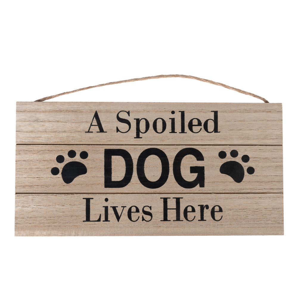 TIAKI Türschild "A Spoiled Dog Lives Here" - 1 Stück TIAKI Türschild "A Spoiled Dog Lives Here" - 1 Stück von TIAKI