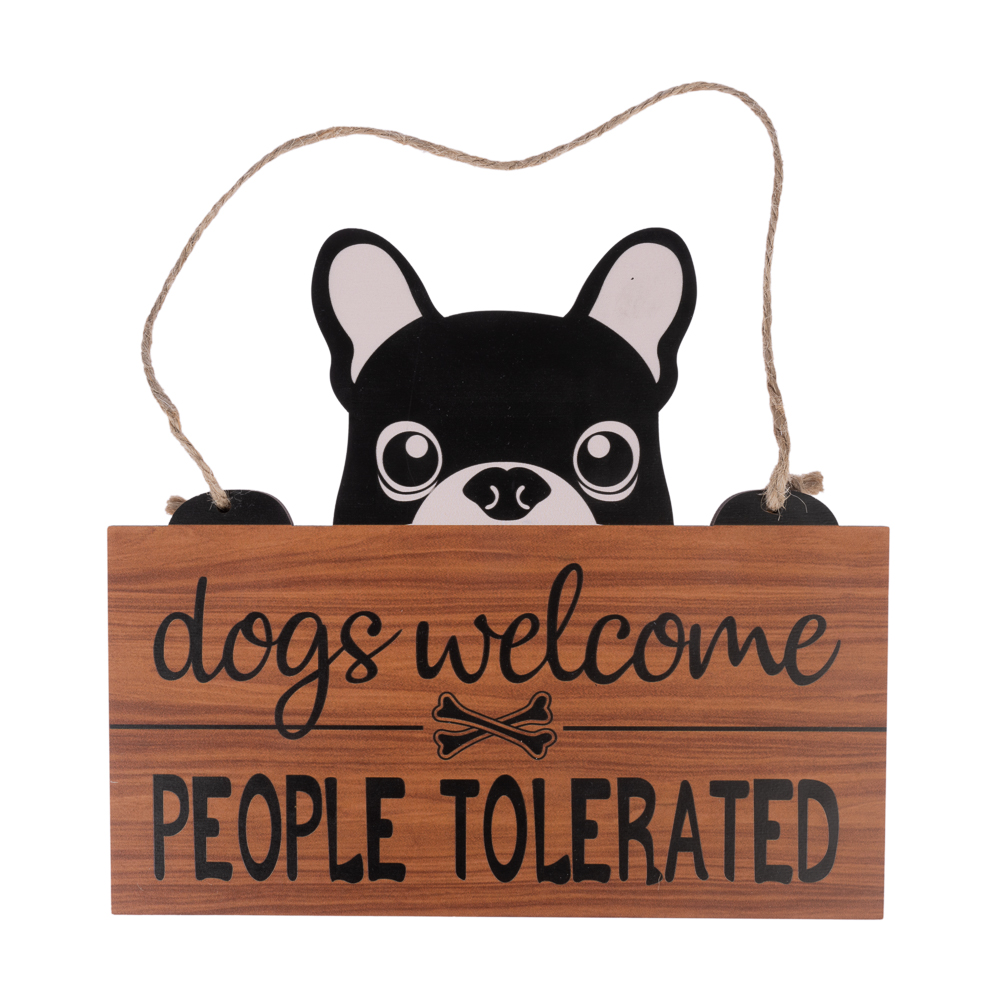 TIAKI Türschild "Dogs Welcome, People Tolerated" - 1 Stück TIAKI Türschild "Dogs Welcome, People Tolerated" - 1 Stück von TIAKI