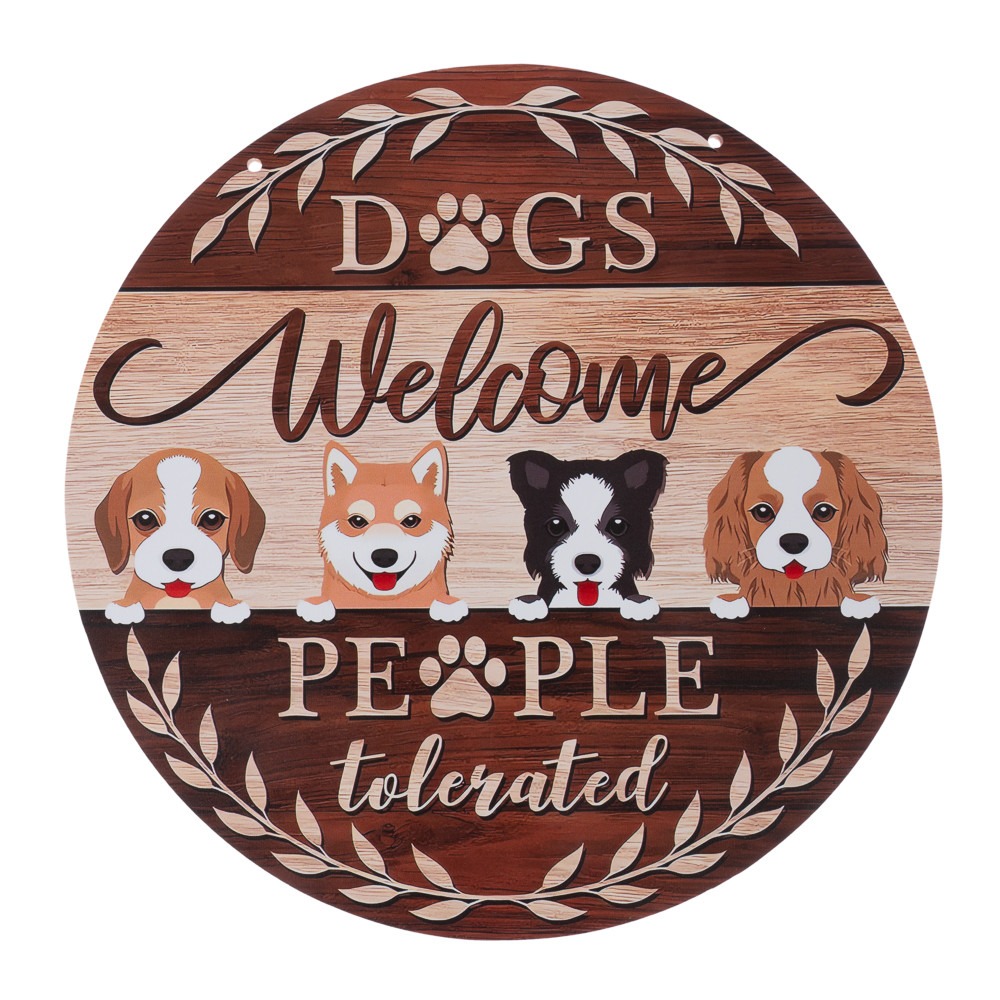 TIAKI Türschild "Dogs Welcome - People Tolerated" - Ø 30 cm TIAKI Türschild "Dogs Welcome - People Tolerated" - Ø 30 cm von TIAKI
