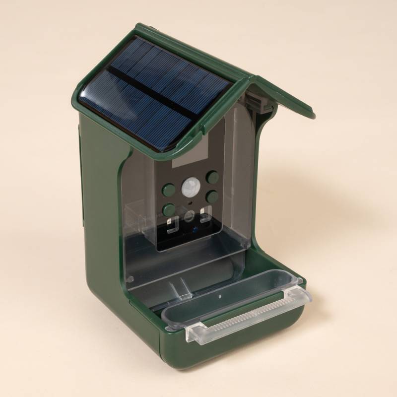 TIAKI Vogelfutterspender mit Kamera - L 10,5 x B 10 x H 17,5 cm von TIAKI