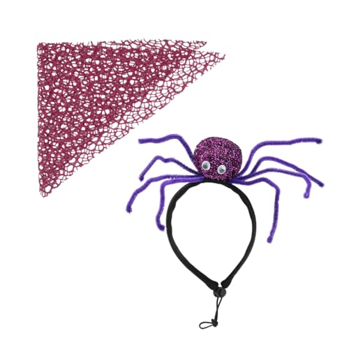 TIANQUXNGI Halloween-Kostüm für Hunde und Katzen, Halstuch, Spinnennetz-Halsband, Schal, Haustier-Geburtstagsbedarf, Hunde-Bandana, weich, dreieckig TIANQUXNGI Halloween-Kostüm für Hunde und Katzen, Halstuch, Spinnennetz-Halsband, Schal, Haustier-Geburtstagsbedarf, Hunde-Bandana, weich, dreieckig von TIANQUXNGI