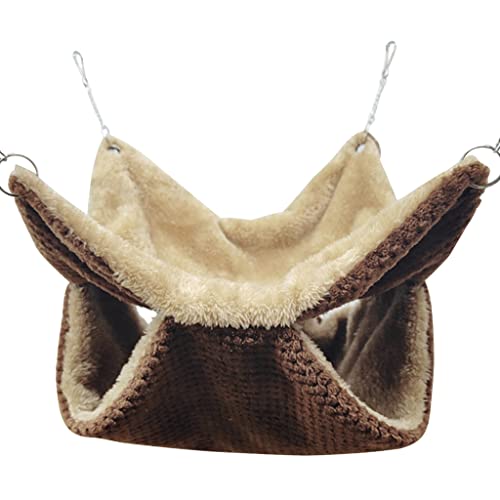 TIANQUXNGI Hamster-Hängematte für kleine Haustiere, doppellagig, warm, Plüsch, Hamster, Käfig für Eichhörnchen TIANQUXNGI Hamster-Hängematte für kleine Haustiere, doppellagig, warm, Plüsch, Hamster, Käfig für Eichhörnchen von TIANQUXNGI