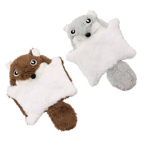 TIANQUXNGI Katzen-Eichhörnchen-Spielzeug, weiches Plüsch und knisterndes Papier, klingendes Plüschtier, verbessert die Aktivität und Verlobung im Innenbereich, 2 Stück TIANQUXNGI Katzen-Eichhörnchen-Spielzeug, weiches Plüsch und knisterndes Papier, klingendes Plüschtier, verbessert die Aktivität und Verlobung im Innenbereich, 2 Stück von TIANQUXNGI