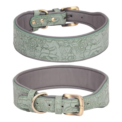 TIANQUXNGI Leder-Hundehalsbänder zum Spazierengehen, weiche Polsterung, Halsbänder für große Rassen, Haustier-Trainingshalsband, Zubehör TIANQUXNGI Leder-Hundehalsbänder zum Spazierengehen, weiche Polsterung, Halsbänder für große Rassen, Haustier-Trainingshalsband, Zubehör von TIANQUXNGI