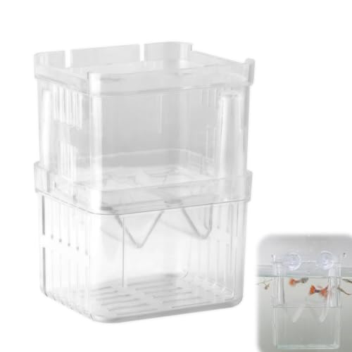 Aquarium-Fischzuchtbox, transparent, Acryl-Kunststoff, Züchterbox für Aquarien, Baby-Trenner, Tanks für Baby-Garnelen, Brutstätten, kleine Isolations-Trennwand, Betta, Goldfisch, Fry Guppy (groß) Aquarium-Fischzuchtbox, transparent, Acryl-Kunststoff, Züchterbox für Aquarien, Baby-Trenner, Tanks für Baby-Garnelen, Brutstätten, kleine Isolations-Trennwand, Betta, Goldfisch, Fry Guppy (groß) von TIANXUAN