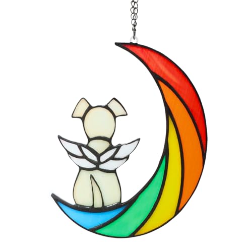 TIANXUAN Acryl-Regenbogen-Hunde-Gedenkgeschenk für Hundeliebhaber, Haustier-Verluste, Fensterdekoration von TIANXUAN