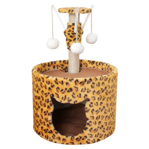 TIANYIA Einzigartiger Katzenbaum, Kätzchen-Lieferraum, Kreativität, Leoparden-Katzenmöbel mit Spielball, für drinnen und draußen, Aktivitätsbaum TIANYIA Einzigartiger Katzenbaum, Kätzchen-Lieferraum, Kreativität, Leoparden-Katzenmöbel mit Spielball, für drinnen und draußen, Aktivitätsbaum von TIANYIA