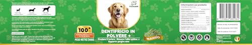 TICALBAK Hund Plaque und Schildkröte, Zahnpulver für Hunde, Appetible, natürliches Nahrungsergänzungsmittel in Italien formuliert verbessert den Atem Hund, Zahnpulver für Hund und Katze mit von TICALBAK