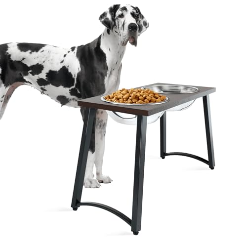 TIDANT Erhöhte Hundenäpfe für extra große Hunde mit 2 XL-Edelstahl-Hundenäpfen, 3000 ml, 41,9 cm hoch, erhöhter Futternapf, Futter- und Wassernäpfe für große Rassen, extra große Hunde TIDANT Erhöhte Hundenäpfe für extra große Hunde mit 2 XL-Edelstahl-Hundenäpfen, 3000 ml, 41,9 cm hoch, erhöhter Futternapf, Futter- und Wassernäpfe für große Rassen, extra große Hunde von TIDANT