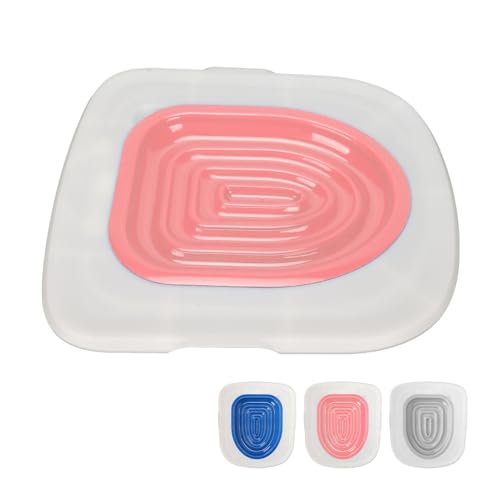 für mehrere Katzen, Geruchskontrolle Bestes Katzentoiletten-Trainingsset aus Kunststoff, universell wiederverwendbar, umweltfreundlich, Katzentoilettentrainer for die Reinigung von Haustieren(Pink) von TIEOAXFT