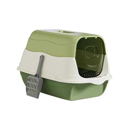 für mehrere Katzen, Geruchskontrolle Große Katzentoilette mit Haube, geruchsabweisende, vollständig geschlossene Katzentoilette mit Streuschaufel for den Heimtierbedarf(Blue) von TIEOAXFT