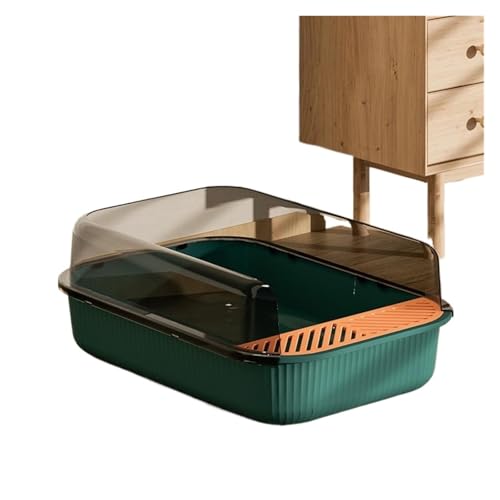 für mehrere Katzen, Geruchskontrolle Halbgeschlossene große Katzentoilette, spritzwassergeschützt, Katzentoilette, Katzenbedarf, Katzenbettpfanne, geschlossener Sandkasten for die Hauskatze, Katzensan für mehrere Katzen, Geruchskontrolle Halbgeschlossene große Katzentoilette, spritzwassergeschützt, Katzentoilette, Katzenbedarf, Katzenbettpfanne, geschlossener Sandkasten for die Hauskatze, Katzensan von TIEOAXFT
