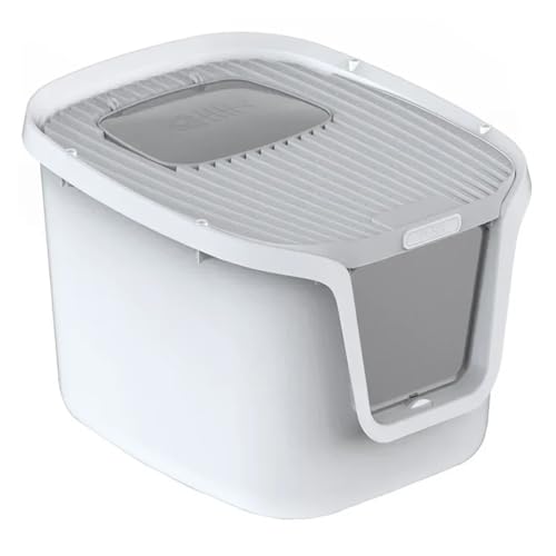 für mehrere Katzen, Geruchskontrolle Hochwertige Katzentoilette, supergroße Katzentoilette, Lift-Abdeckung, sauberer Katzensandkasten, multidirektionaler Zugang, Katzentoilette(XL) von TIEOAXFT