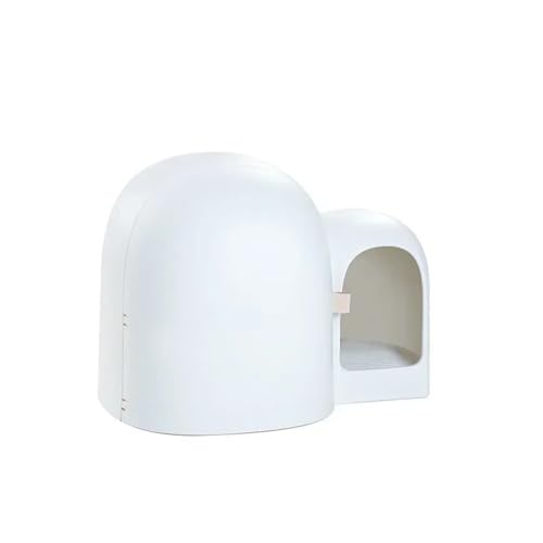 für mehrere Katzen, Geruchskontrolle Katzentoilette, komplett geschlossen, übergroße kleine große Katzentoilette, Korridortyp und spritzwassergeschützter Sandtisch, Katzenprodukte(White) von TIEOAXFT
