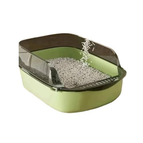 für mehrere Katzen, Geruchskontrolle Katzentoilette, offene Katzentoilette, verdickte Katzentoilette, halbgeschlossene, spritzwassergeschützte Haustiertoilette mit hoher Seite, mit Streuschaufel(Mediu für mehrere Katzen, Geruchskontrolle Katzentoilette, offene Katzentoilette, verdickte Katzentoilette, halbgeschlossene, spritzwassergeschützte Haustiertoilette mit hoher Seite, mit Streuschaufel(Mediu von TIEOAXFT