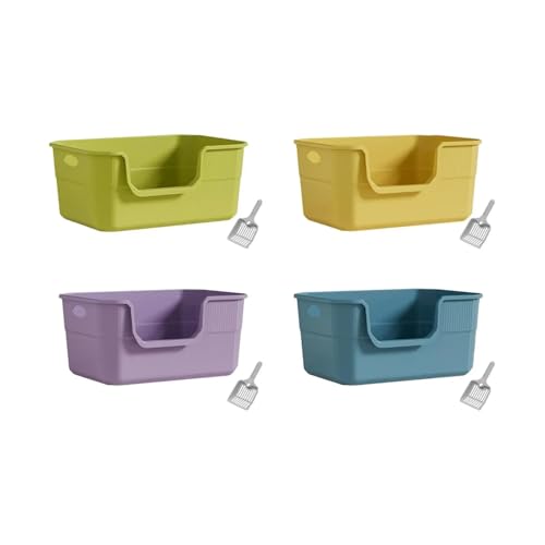 für mehrere Katzen, Geruchskontrolle Katzentoilette Katzentoilette Sandkasten Tragbares Haustierzubehör Leicht zu reinigen Kätzchen Katzentoilette Katzentoilette(Blue) von TIEOAXFT