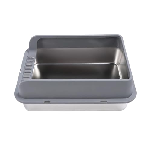 für mehrere Katzen, Geruchskontrolle Katzentoilette aus Edelstahl, Design mit Einstieg von oben, Katzentoilette mit hohen Seitenwänden, geräumig, leicht zu reinigen, hohe Stabilität, for große Katzen( für mehrere Katzen, Geruchskontrolle Katzentoilette aus Edelstahl, Design mit Einstieg von oben, Katzentoilette mit hohen Seitenwänden, geräumig, leicht zu reinigen, hohe Stabilität, for große Katzen( von TIEOAXFT