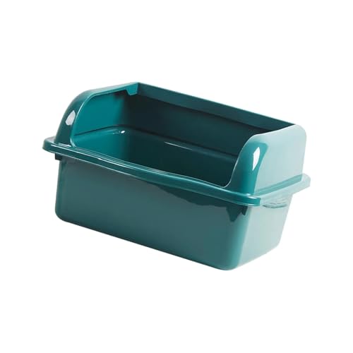 für mehrere Katzen, Geruchskontrolle Offene Haustiertoilette, Katzentoilette mit hohen Seitenwänden, leicht zu verschließen(Large Green) von TIEOAXFT