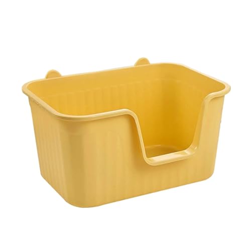 für mehrere Katzen, Geruchskontrolle Schlanke und funktionale Katzentoilette – pflegeleicht und stilvolles Design(Yellow Large) von TIEOAXFT