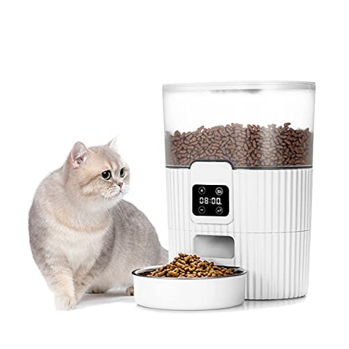 Tierisch Smart Futterautomat für Katze mit Zeitschaltuhr, automatischer Futterspender 3L, Dual-Stromversorgung von TIERISCH SMART