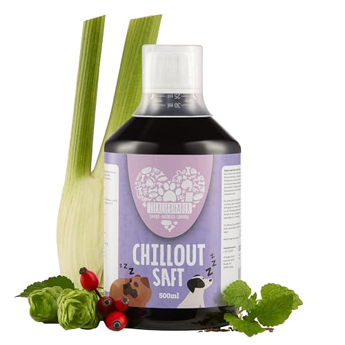 TIERLIEBHABER - Chillout Saft für Hunde zur Beruhigung bei Angst und Stress an Silvester – 100% natürliches Beruhigungsmittel für Hunde – Anti-Stress Saft mit Baldrianwurzel, Lavendel & Johanniskraut von TIERLIEBHABER