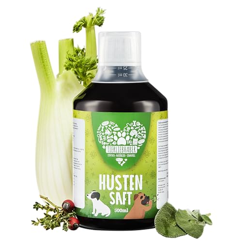 TIERLIEBHABER – Hustensaft für Hunde - Natürliche Atemwegsunterstützung mit Thymian & Süßholzwurzel – Beruhigender Kräutersaft für Immunsystem & Vitalität (500ml) von TIERLIEBHABER