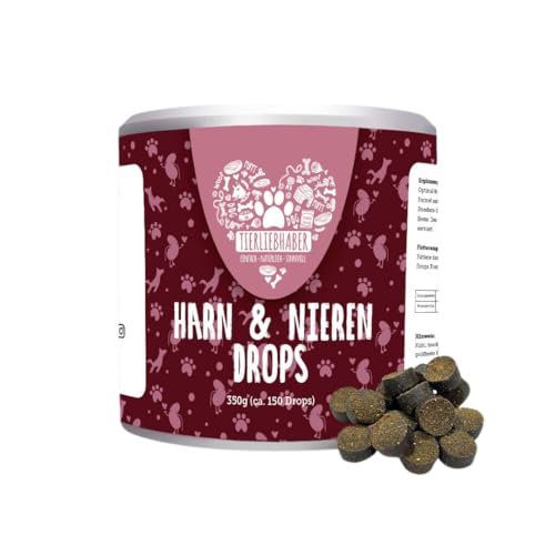 Tierliebhaber - Harn- & Nieren Drops für Hunde – Natürliche Unterstützung der Blasen- und Nierenfunktion – Mit Cranberry, Rosmarin & Löwenzahn – Weiche Leckerli ohne künstliche Zusätze – 350 g Tierliebhaber - Harn- & Nieren Drops für Hunde – Natürliche Unterstützung der Blasen- und Nierenfunktion – Mit Cranberry, Rosmarin & Löwenzahn – Weiche Leckerli ohne künstliche Zusätze – 350 g von TIERLIEBHABER