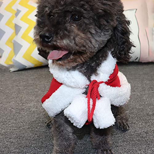 TIKATARER Hunde-Weihnachtsoutfit, Roter Hut, Festival-Schal, Kostümzubehör, Weihnachts-Hundekleidung, Haustier-Weihnachtskleidung, Umhang, Katzenkostüm für Welpen, Kätzchen, Katzen, Kleine TIKATARER Hunde-Weihnachtsoutfit, Roter Hut, Festival-Schal, Kostümzubehör, Weihnachts-Hundekleidung, Haustier-Weihnachtskleidung, Umhang, Katzenkostüm für Welpen, Kätzchen, Katzen, Kleine von TIKATARER
