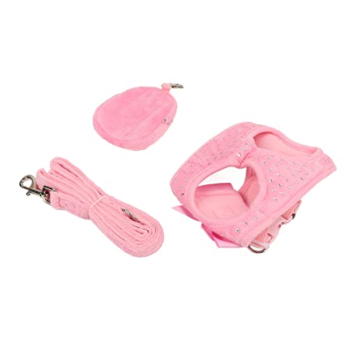 Hundegeschirr und Leine-Set, Leine für Kleine Hunde, Hundegeschirr Zum Spazierengehen, Laufen, Training, Kleines Hundegeschirr, kein Ziehen, Haustierweste, Traktionsseil-Set für Hundegeschirr und Leine-Set, Leine für Kleine Hunde, Hundegeschirr Zum Spazierengehen, Laufen, Training, Kleines Hundegeschirr, kein Ziehen, Haustierweste, Traktionsseil-Set für von TIKATARER