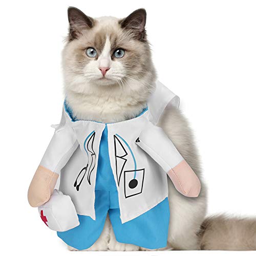 Katzen-Arztkostüm, Halloween-Kostüme für Hunde, Katzen-Halloween-Kostüme, Cosplay, Party, Hundekleidung, Arztanzug, Verkleidungskostüm, Outfit, Katzenbekleidung, Niedliche Katzen-Arztkostüm, Halloween-Kostüme für Hunde, Katzen-Halloween-Kostüme, Cosplay, Party, Hundekleidung, Arztanzug, Verkleidungskostüm, Outfit, Katzenbekleidung, Niedliche von TIKATARER